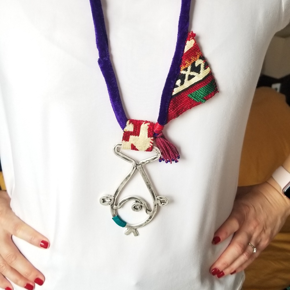 Fish and Carpet Necklace Handmade